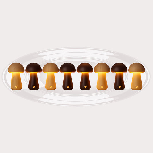 ComfyNest™ - Wood Mushroom Light My Store