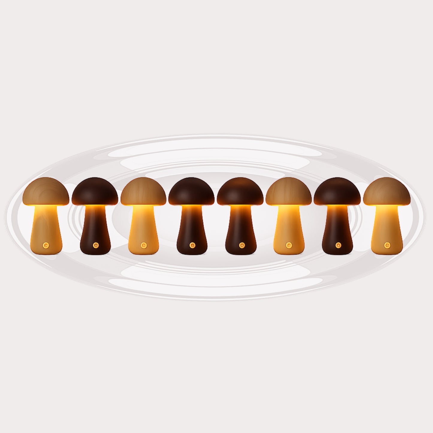 ComfyNest™ - Wood Mushroom Light My Store