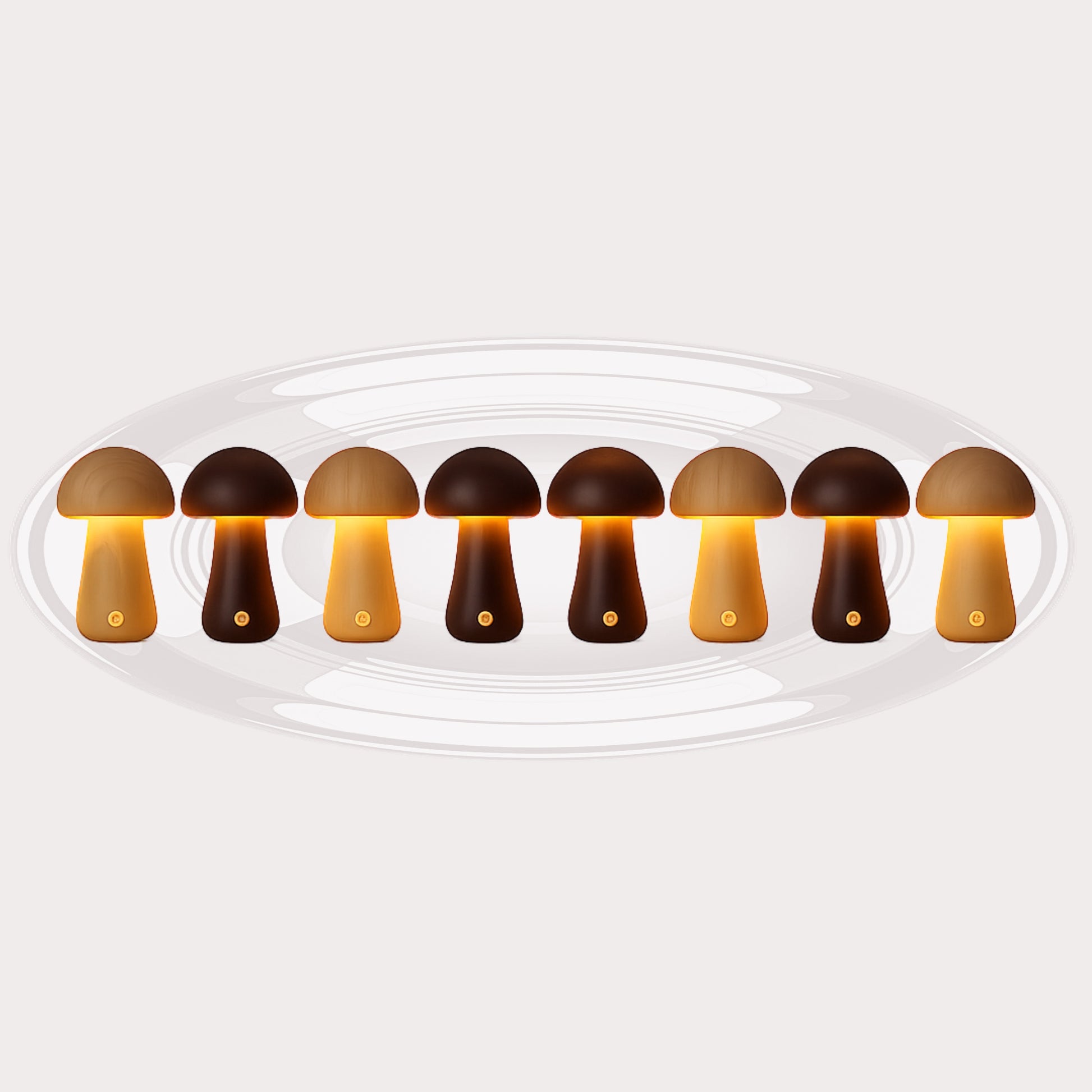 ComfyNest™ - Wood Mushroom Light My Store