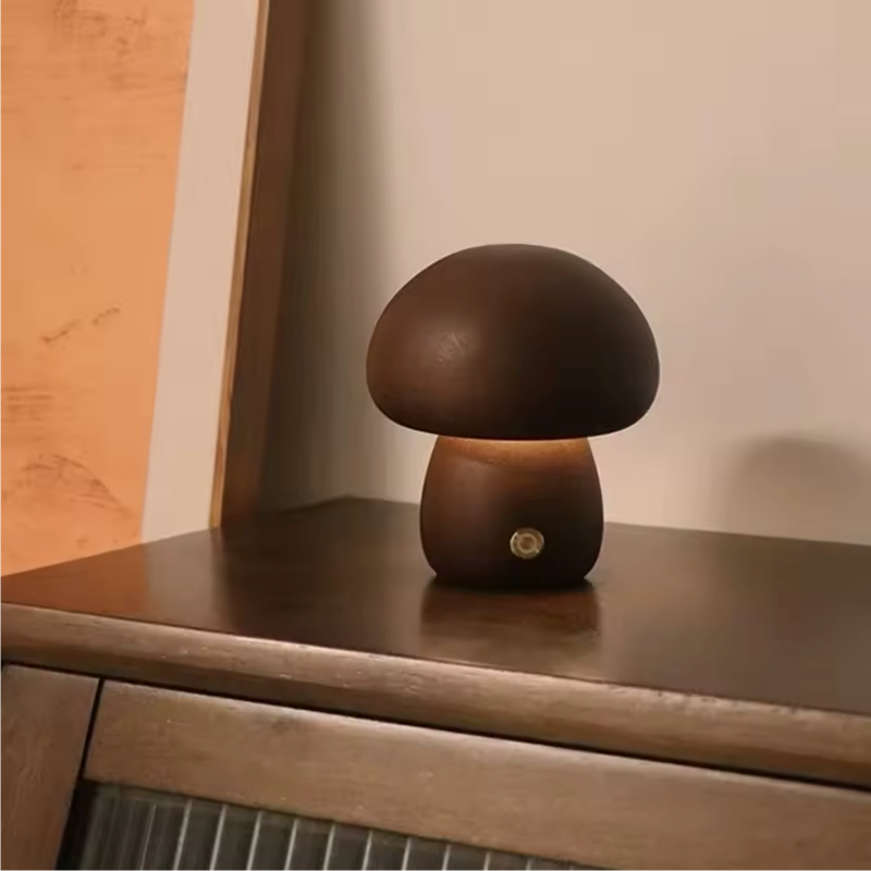 ComfyNest™ - Wood Mushroom Light My Store