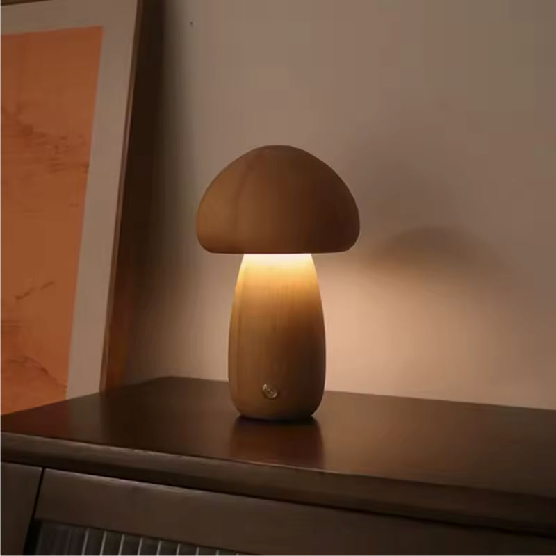 ComfyNest™ - Wood Mushroom Light My Store