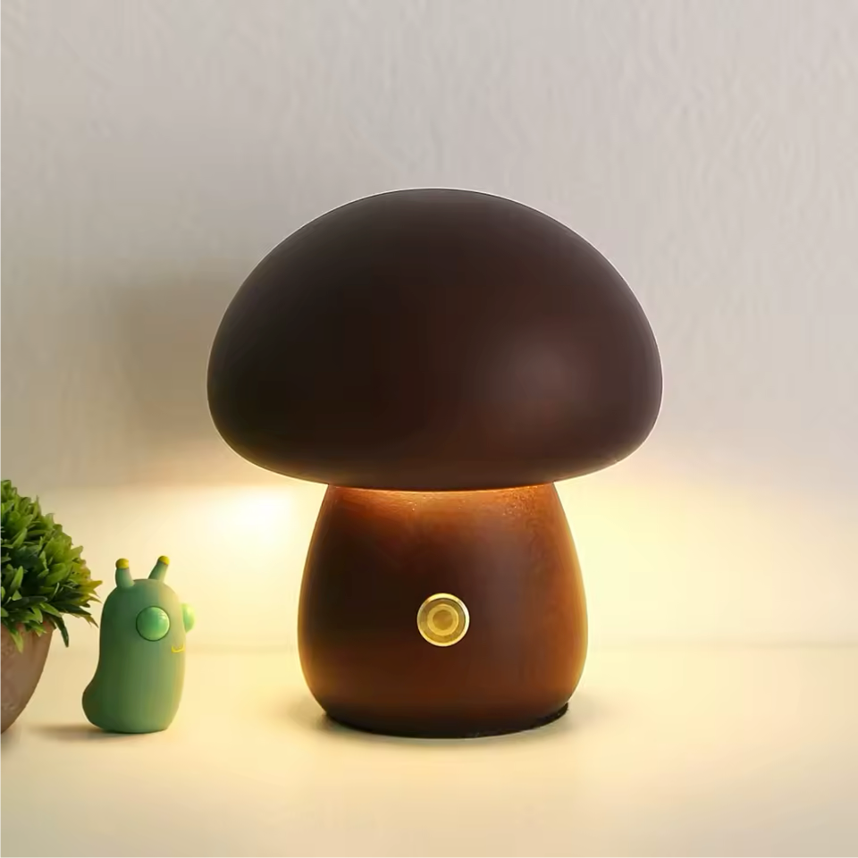 ComfyNest™ - Wood Mushroom Light My Store